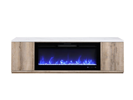 Mason - Entertainment Unit With Bluetooth Speaker And LED Lighting - Natural