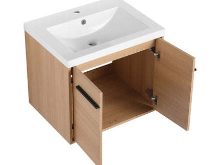 Bathroom Vanity Set With Resin Countertop Sink, 2 Doors