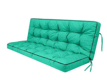 3 Seater Outdoor Porch Swing Cushion With Backrest, Waterproof