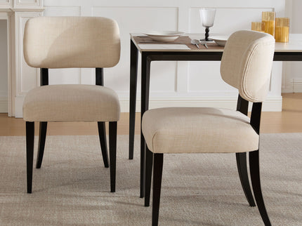 Kitchen Dining Chairs (Set of 2) - Cream