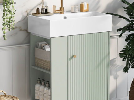 Modern Floating Bathroom Vanity With Ceramic Basin Perfect For Small Bathrooms