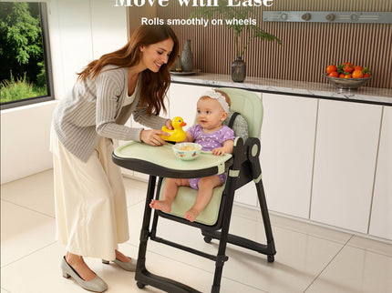 Convertible Baby High Chair To Rocker With 5 Point Harness