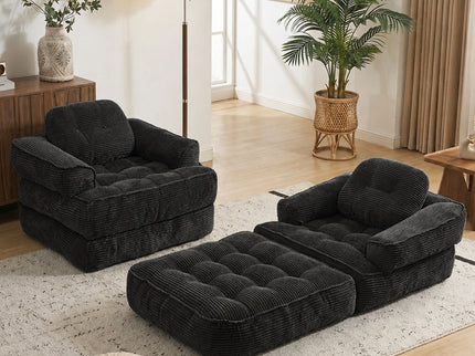Convertible 2 In 1 Armrest Sofa For Bedroom