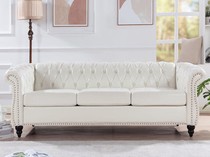 Rolled Arm Chesterfield 3 Seater Sofa