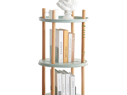 Storage Shelf, 360° Rotating Bookshelf, Bookcase With Large-Capacity Storage Space, Multifunctional Storage Rack, Compact Design For Living Room