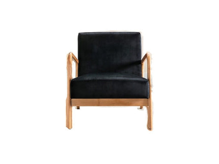 Classic Mid-Century Modern Accent Chairs, Open Framed Armchair With Cushioning