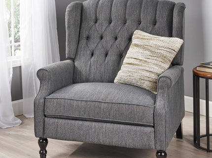 Dunham - Contemporary Fabric Tufted Oversized Pushback Recliner