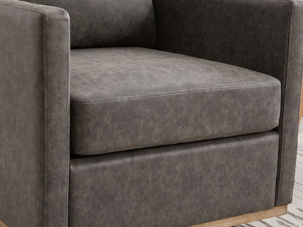 Modern Upholstered Square Swivel Accent Chair With 360 Degree Rotation