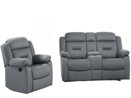 Contemporary Living Room Set With Pillow Arms And Headrest Support