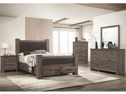 Upholstered Bed With Footboard Drawers