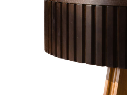 Round Retro Coffee With Solid Wood Legs