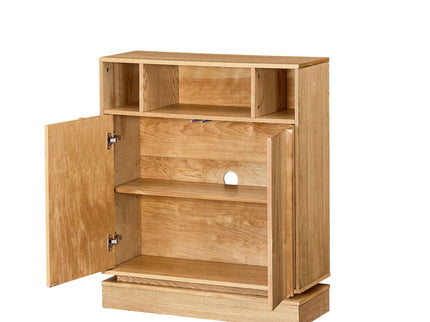 Fluted Sideboard Buffet Cabinet With 2 Doors And Adjustable Shelf, Storage Cabinet For Entryway