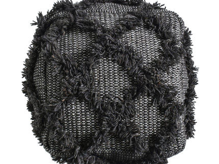 Jumanji - Handcrafted Wool And Cotton Pouf - Brown