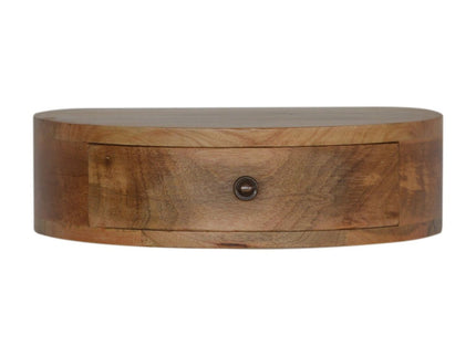 Wall Mounted Rounded Nightstand - Oak