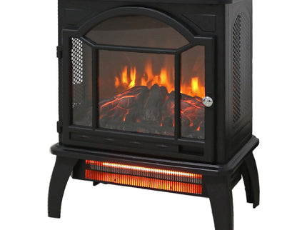 3D Flame Electric Infrared Quartz Fireplace Stove With Remote Control