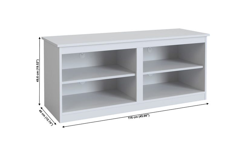 TV Stand For TVs Up To 50" With Open Shelves And Cable Management