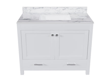 43" Bathroom Vanity Multi Functional Cabinet - White