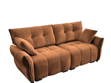 Modern Sofa & Pillows, Textured Cover, High Rebound Cushions