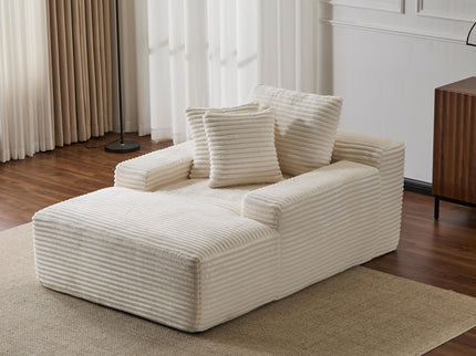 Oversized Chaise Lounge Chair Cozy Cloud Couch With 3 Throw Pillows And Wide Armrest