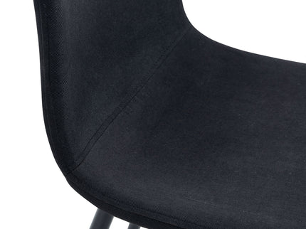 Modern Medieval Style Cushioned Side Chairs Set With Metal Legs For Kitchens