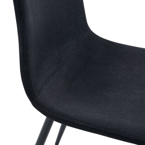 Modern Medieval Style Cushioned Side Chairs Set With Metal Legs For Kitchens