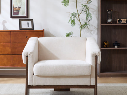 Sierra - Vintage Modern Accent Chair With Deep Cushions And Wide Armrests