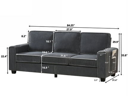 3 Seater Compact Sofa For Living Room