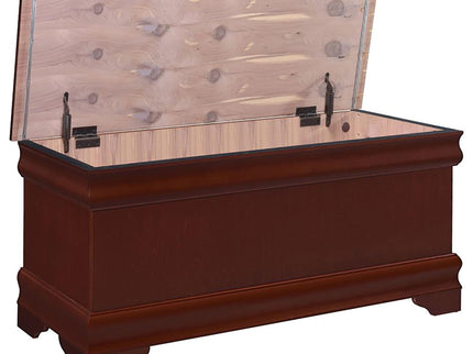 Chest With Curved Moldings And Bracket Feet - Brown