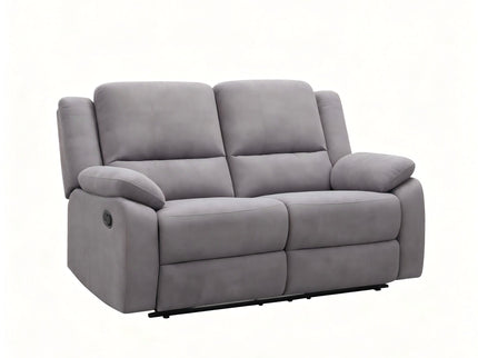 Modern 2 Seat Reclining Loveseat With Manual Recline And Footrest