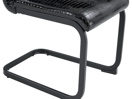 Alligator Skin Upholstered Dining Chairs