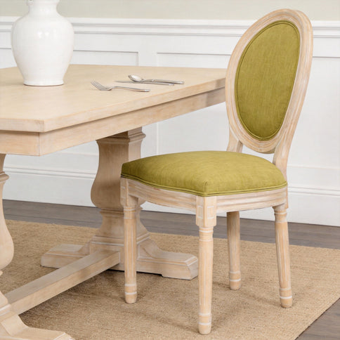 Upholstered With Round Back Dining Chairs (Set of 2)