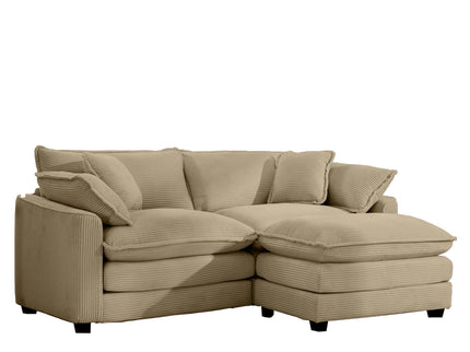 Oversized Modular Cushion Sofa With Ottoman, Low Back, Deep Seating Sofa Set