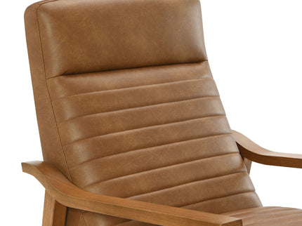 Asher - Modern Push Back Recliner With Wood Arms