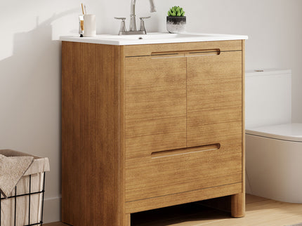 Softened Modern Bathroom Vanity With Sink