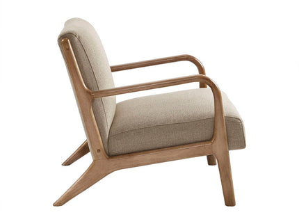 Mid-Century Style Lounge Chair With Upholstered Seat