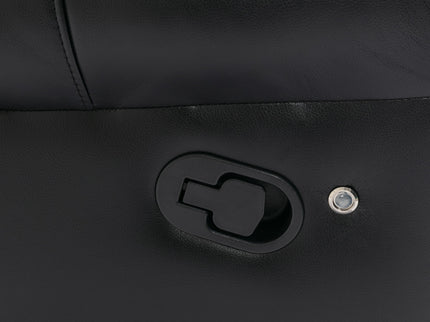 Home Theater Seating Manual Recliner Chair With Center Console And Led Light Strip For Living Room