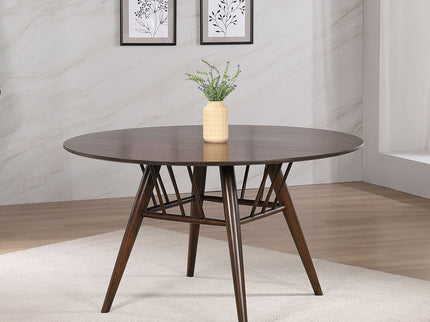 Shirley - Round Dining Table - Dark Walnut