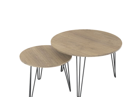 Round Nesting Coffee Table For Living Room (Set of 2)