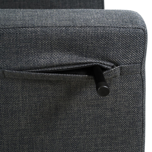 3 In 1 Foldable Chaise Lounge With Adjustable Backrest