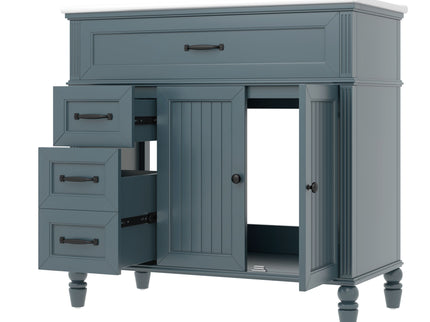Bathroom Vanity With Sink, Freestanding Cabinet & Drawers