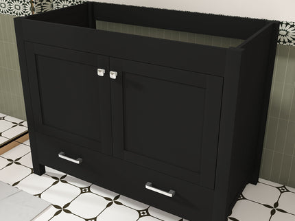 Bathroom Vanity With Soft Close Cabinet, Single Drawer, Sink Not Included - Black