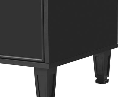 Bathroom Vanity With Sink, Deep Drawer And Pull Out Basket, Rectangular Design - Black