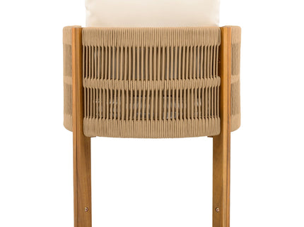 Outdoor Dining Chairs With Rope Handles (Set of 2)