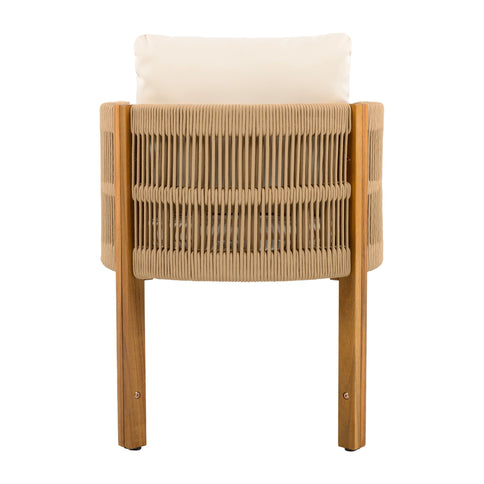 Outdoor Dining Chairs With Rope Handles (Set of 2)