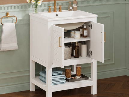 Modern Bathroom Vanity With Elegant Twill Design