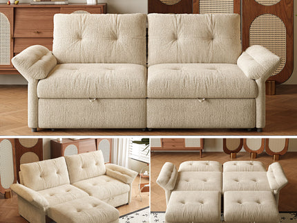 Sofa Bed, 2 In 1 Design For Living Rooms