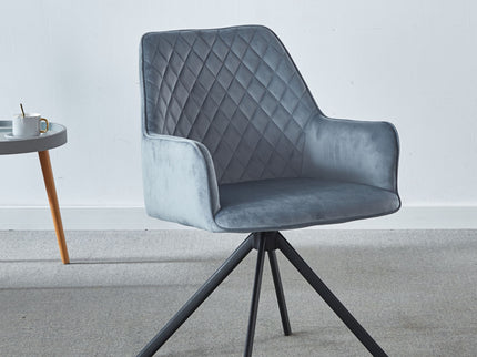 Modern Desk Chair No Wheel, Ergonomic Office Chair Home Office Upholstered Chair, Computer Chair For Bedroom, Reception Room, Living Room With Metal Legs - Blue
