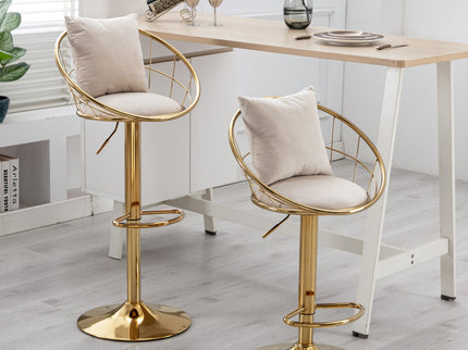 Unique Design Bar Chair, 360 Degree Rotation, Adjustable Height, Suitable For Dining Room And Bar