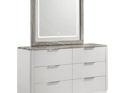 Jazz - LED Mirror With Touch Sensor Switch (Dresser Not Included) - White