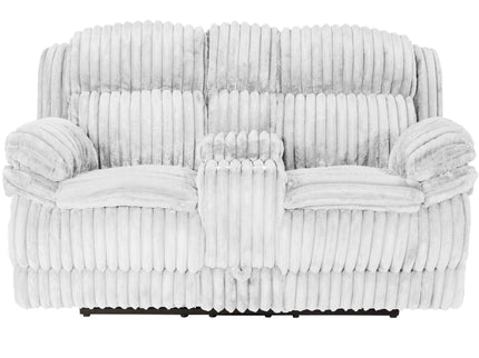 Contemporary Motion Loveseat With Console Storage